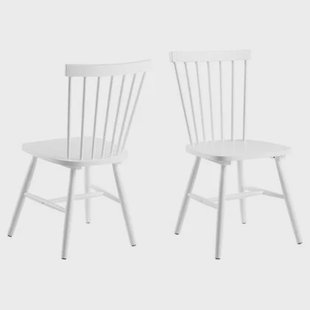Giga Living - Eetkamerstoel - Wit - Hout - Zithoogte 44,5cm - Urvik - Set van 2 Giga Living - Eetkamerstoel - Wit - Hout - Zithoogte 44,5cm - Urvik - Set van 2