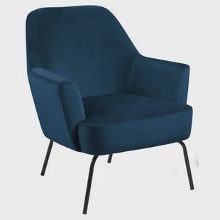 Giga Living - Fauteuil Blauw Stof - 75x75x83cm - Naven