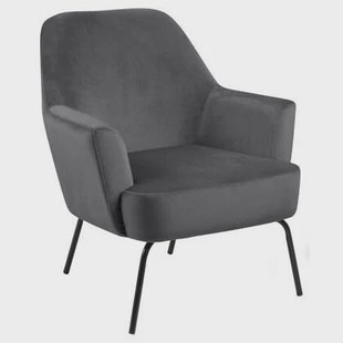 Giga Living - Fauteuil Donkergrijs Stof - 75x75x83cm - Naven
