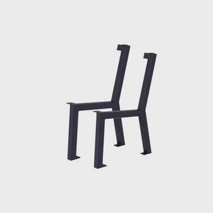 set bankpoten New York zwart gecoat - inclusief grondverankering