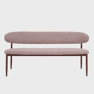 Giga Meubel - Eetkamerbank - Taupe|Walnoot - 160x55x77cm - Alexia