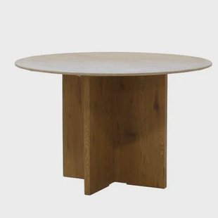 Giga Meubel - Eettafel Rond - Marmer - 120x120x76cm - Faria