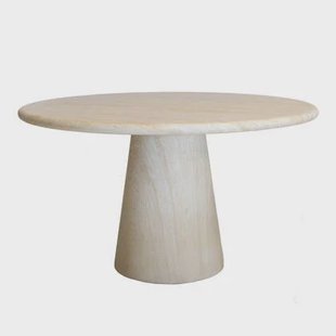 DÉJA Living - Eettafel Travertin - Rond - 130x130x76cm - Brunn