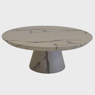 DÉJA Living - Loungetafel Marmerlook - Rond - 90x90x35cm - Flen