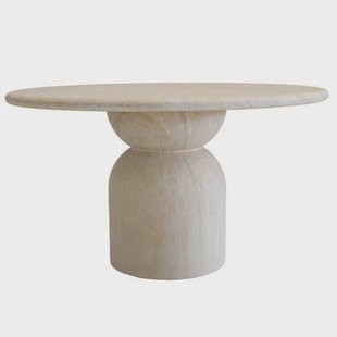 DÉJA Living - Eettafel Travertin - Rond - 130x130x76cm - Djurö DÉJA Living - Eettafel Travertin - Rond - 130x130x76cm - Djurö