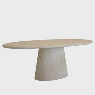 DÉJA Living - Eettafel Travertin - Ovaal - 200x100x76cm - Brunn