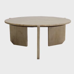 Giga Meubel - Salontafel Travertin - Naturel - 80x80x36cm - Simon