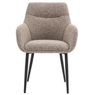 DÉJA Living - Eetkamerstoel Taupe|Zwart - Noé - Set van 2