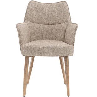DÉJA Living - Eetkamerstoel Beige|Naturel - Zithoogte 47cm - Zayn - Set van 2
