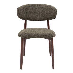 Giga Meubel - Eetkamerstoel - Groen|Walnoot - Alexia - Set van 2