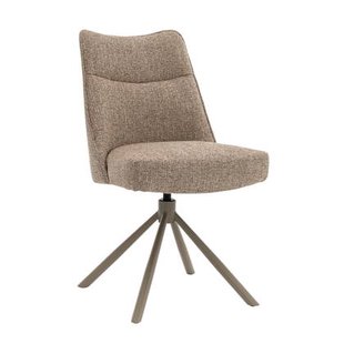 DÉJA Living - Eetkamerstoel Taupe|Taupe - Draaibaar - Meau - Set van 2 DÉJA Living - Eetkamerstoel Taupe|Taupe - Draaibaar - Meau - Set van 2