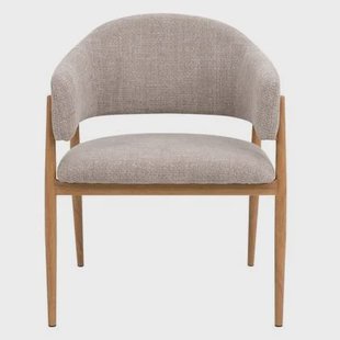 DÉJA Living - Eetkamerstoel Taupe|Naturel - Dénia - Set van 2