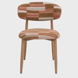 DÉJA Living - Eetkamerstoel Terracotta|Naturel - Skara - Set van 2