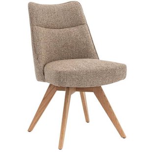 DÉJA Living - Eetkamerstoel Taupe|Naturel - Draaibaar - Meau - Set van 2