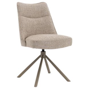 DÉJA Living - Eetkamerstoel Beige|Taupe - Draaibaar - Meau - Set van 2 DÉJA Living - Eetkamerstoel Beige|Taupe - Draaibaar - Meau - Set van 2