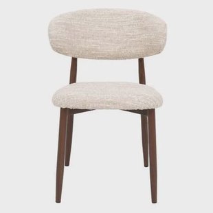 DÉJA Living - Eetkamerstoel Beige|Walnoot - Skara - Set van 2