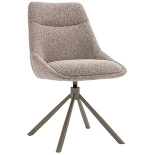 DÉJA Living - Eetkamerstoel Taupe|Taupe - Draaibaar - Malou - Set van 2