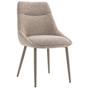 DÉJA Living - Eetkamerstoel Taupe|Taupe - Zithoogte 47cm - Malou - Set van 2