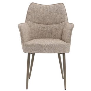 DÉJA Living - Eetkamerstoel Beige|Taupe - Zithoogte 47cm - Zayn - Set van 2