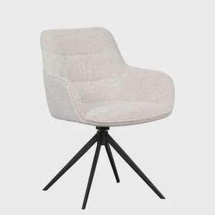 Eetkamerstoel Look - Beige|Creme - Textiel