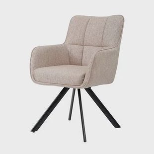 Livingfurn - Tori draaibare eetkamerstoel - roze|zwart