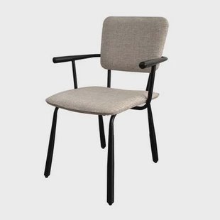 Brix - Eetkamerstoel Finn Sand - Zwart - Set van 2