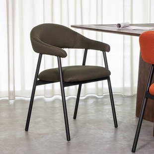 LABEL51 - Eetkamerstoel Amaze - Hunter Breathe - Zwart Metaal