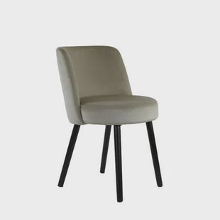 Light&living Eetkamerstoel 56x47x79 cm ECKLEY velvet glans ivoor-zwart