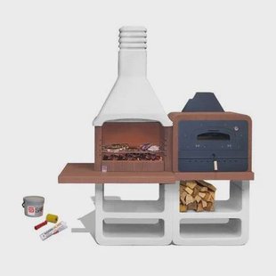 Sarom Fuoco - Betonnen barbecue - Pizzaoven - Laros - Complete set -