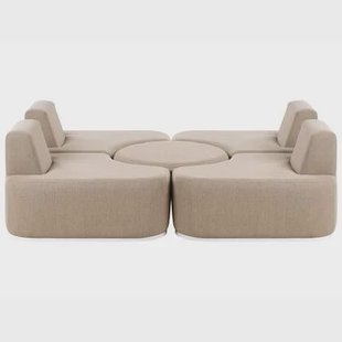 Beliani - FABRO - Loungeset voor 4 - Beige - Polyester Beliani - FABRO - Loungeset voor 4 - Beige - Polyester
