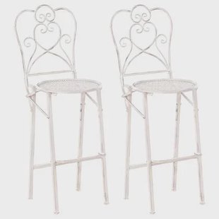 Beliani - TRIESTE - Tuinbarkruk set van 2 - Lichtbeige - IJzer