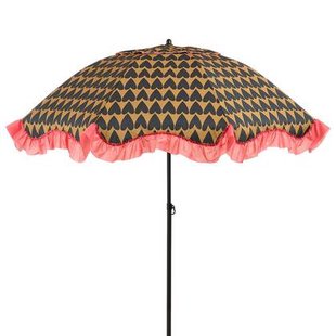 Edelman Mitchell parasol hart zwart - Ø220 x 238 cm