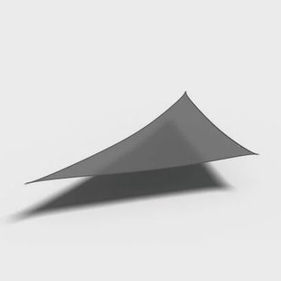 Platinum Coolfit schaduwdoek driehoek Antraciet 5x5x7,1 m.