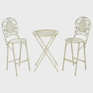 Beliani - BIVIO - Tuinbarset voor 2 - Lichtgroen - IJzer