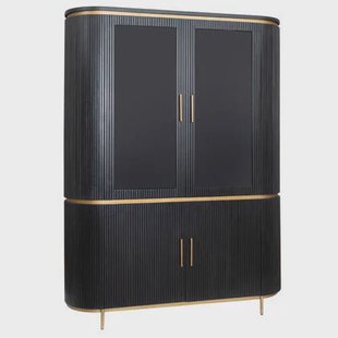 Tower living Rivello Buffet cabinet 2 wooden & glass drs. - 150x45x200