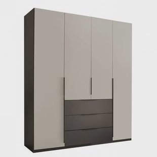 Kledingkast Torro - Antraciet|Grijs - Houtvezelplaat