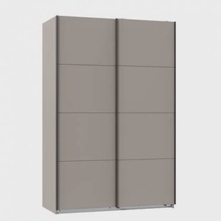 Kledingkast Aalst - Taupe - Hout - 135x210x65cm (BxHxD)