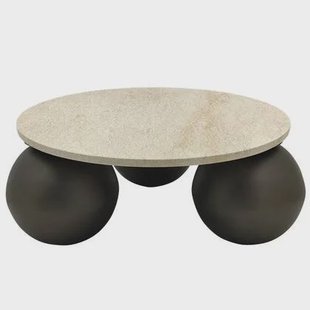 PTMD Skippy Coffee Table Beige Marble