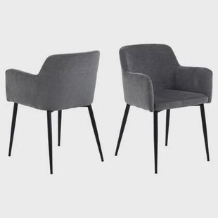 Giga Living - Eetkamerstoel - Donkergrijs - Jaska - Set van 2