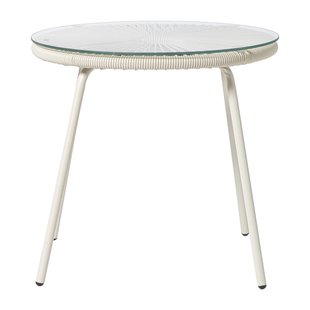 Tuintafel Hawaii - beige/transparant - ø45x42 cm