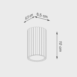 SOLLUX LIGHTING Carbon plafondlamp, goudkleurig, hoogte 10 cm, aluminium