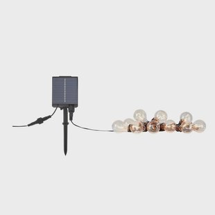 Markslöjd Lichtketting Suno, zonne-energie, USB, kunststof, 10-lamps, IP44