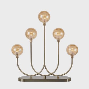 Markslöjd Kandelaar Enys, antiek messing, ijzer/glas, 5-lamps, LED