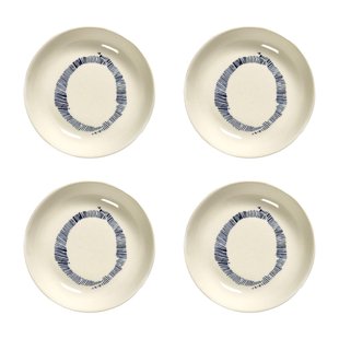 Serax Feast By Ottolenghi Schaaltje&Oslash;11,5 Set Van 4 White/Blue Stripes
