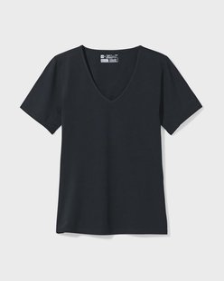 HEMA Dames T-shirt perfect comfort katoen zwart (zwart)