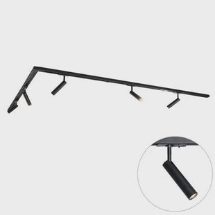 QAZQA Modern railsysteem met 5 spots zwart 1-fase - Iconic Ivy