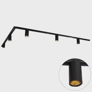 QAZQA Modern railsysteem met 5 spots zwart 1-fase GU10 50mm - Iconic