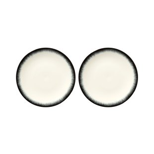 Serax D&eacute; Tableware By Ann Demeulemeester Ontbijtbord &Oslash;17,5 Set Van 2 White/Black 3