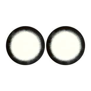 Serax D&eacute; Tableware By Ann Demeulemeester Dinerbord &Oslash;24 Set Van 2 White/Black 4