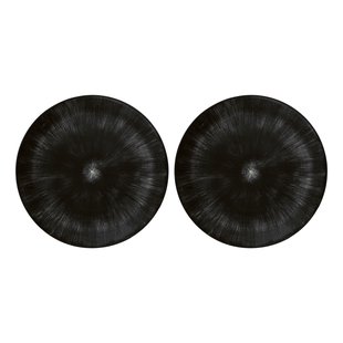 Serax D&eacute; Tableware By Ann Demeulemeester Dinerbord &Oslash;24 Set Van 2 White/Black 6